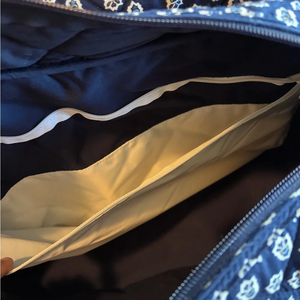 Block Print Pierre Deux Navy Diaper bag- vintage like new condition French